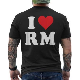 I Love Rm Initials I Heart RM First Last Name R M Men's T-shirt Back Print - Thegiftio UK