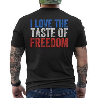 I Love The Taste Of Freedom 4Th Of July Couples Matching Men's T-shirt Back Print | Seseable UK