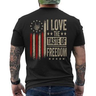 I Love The Taste Of Freedom Couple Matching Patriotic Humor Men's T-shirt Back Print | Seseable UK