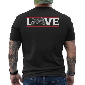 Love To Ride レース スポーツバイク ストリートバイク オートバイ メンズTシャツ バックプリント - Kawaiitshirt