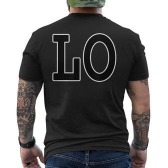 Love ラブ（リンク ペア コーディネート）Lo【親子 家族 恋人 カップル】ルック ファッション シンプル 英字 メンズTシャツ バックプリント - Kawaiitshirt