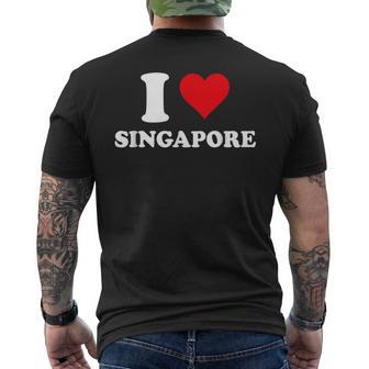 I Loveingapore Heart シンガポールギフト メンズTシャツ バックプリント - Kawaiitshirt