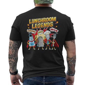 Lunchroom Legends School Lunch Hero Week Cafeteria Staff Men's T-shirt Back Print - Thegiftio UK