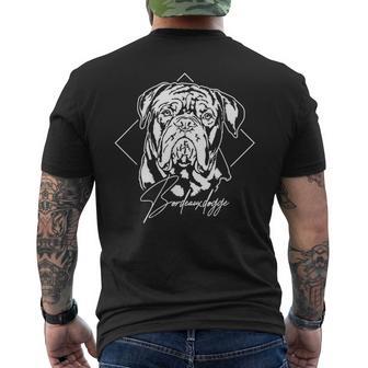 Lustige Bordeauxdogge Portrait Hundeportrait Hunde T-Shirt mit Rückendruck - Seseable