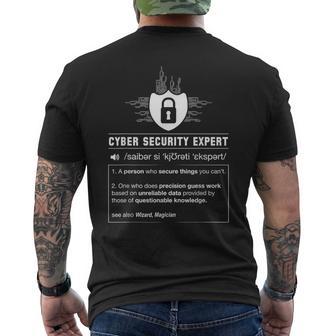 Lustiger Cybersicherheits-Definitionsprogrammierer It-Nerd T-Shirt mit Rückendruck - Seseable