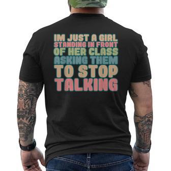Maestraolo Una Niña Camiseta Hombre Estampado Espalda - Regaloses