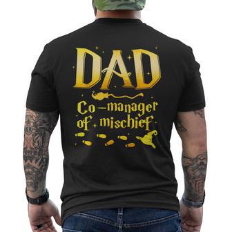 Magical Dad Co-Manager Of Mischief Birthday Family Matching Men's T-shirt Back Print - Monsterry UK