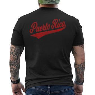 Maillot De Baseball Rétro Avec Drapeau De Puerto Rico T-shirt imprimé au dos - Cadeauxyz