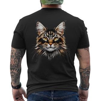 Maine Coon Katze Cat Katzenliebhaberüße Maine-Coon Katzen T-Shirt mit Rückendruck - Seseable