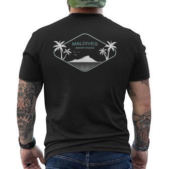 Maldives Océan Indien Palmiers Oiseaux Île Cadeauouvenir T-shirt imprimé au dos - Cadeauxyz