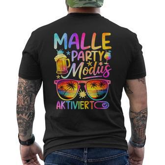 Malle Party Modus Aktiviert Feiern Mallorca Urlaub T-Shirt mit Rückendruck - Seseable