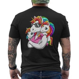 Mamá Unicornio Con Dos Hijos Mamá Guay Camiseta Hombre Estampado Espalda - Regaloses
