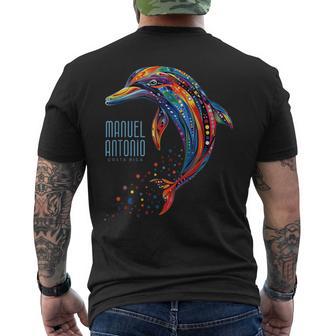 Manuel Antonio コスタリカ ティー ビーチ サーフ バケーション イルカ メンズTシャツ バックプリント - Kawaiitshirt