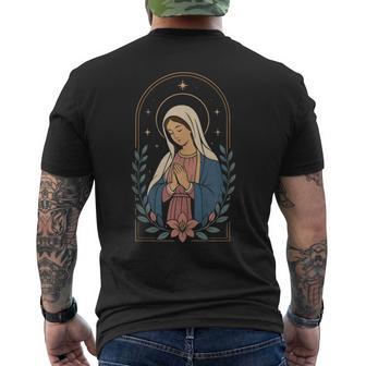 María Oración Católica Feanta Espiritual In Mangas Camiseta Hombre Estampado Espalda - Regaloses