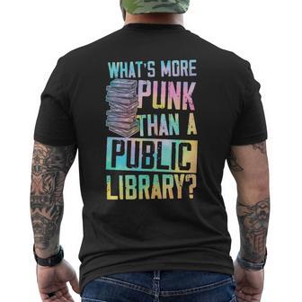 Más Punk Que Una Biblioteca Pública In Mangas Camiseta Hombre Estampado Espalda - Regaloses