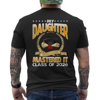 Masters Graduation My Daughter Mastered It Class Of 2026 Men's T-shirt Back Print - Monsterry