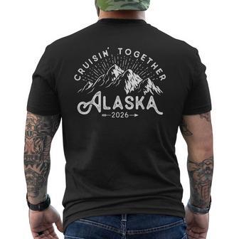 Matching Family Friends Group Vacation Alaska Cruise 2026 Men's T-shirt Back Print - Monsterry