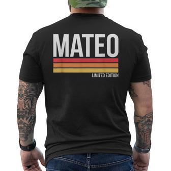 Mateo Edición Limitadaintage Nombre Personalizado Marido Abuelo Camiseta Hombre Estampado Espalda - Regaloses
