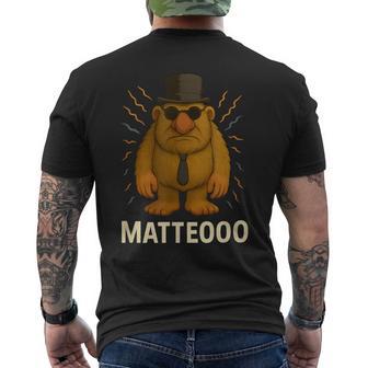 Matteooo イタリアンブレインロットミーム – シュールなaiクリーチャー メンズTシャツ バックプリント - Kawaiitshirt
