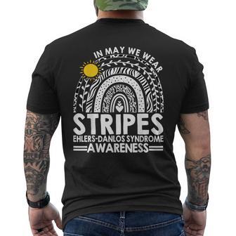 In May We Wear Stripes Ehlers-Danlos Syndrome Awareness Men's T-shirt Back Print - Thegiftio
