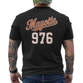 Mayotte 976 Noir Classique Adulte Polyester Imprimée Lettre Col Mandarin Manche Courte Coupe Classique Léger T-shirt imprimé au dos - Cadeauxyz