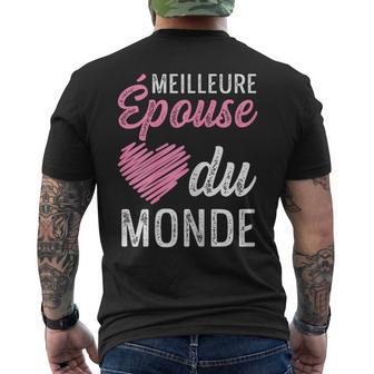 Meilleure Épouse Du Monde Jour De Mariage Cadeau T-shirt imprimé au dos - Cadeauxyz