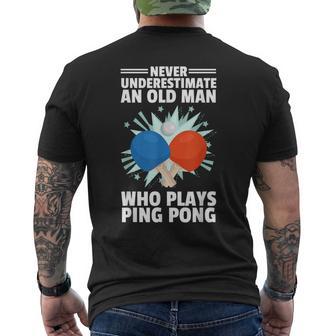 Mejor Ping Pong Diseño Hombres Papá Abuelo Jugador De Tenis De Mesa Camiseta Hombre Estampado Espalda - Regaloses