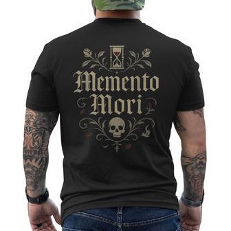 Memento Mori Reloj De Arena Cita Latina Filosofía Estoica Camiseta Hombre Estampado Espalda - Regaloses