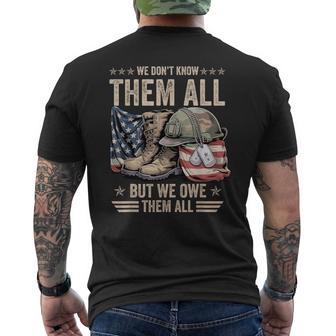 Memorial Day We Don't Know Them All But We Owe Them All Men's T-shirt Back Print - Thegiftio UK