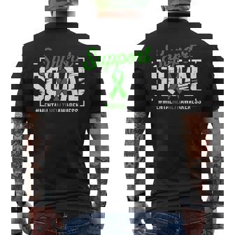 Mental Health Awareness Green Ribbon Support Squad Men's T-shirt Back Print | Seseable UK