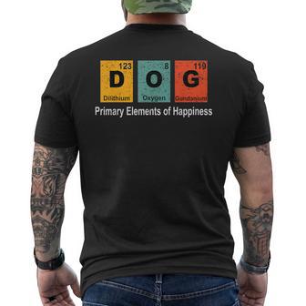 Mesa Periódica Divertida Para Profesor De Ciencia De Perrosintage Camiseta Hombre Estampado Espalda - Regaloses