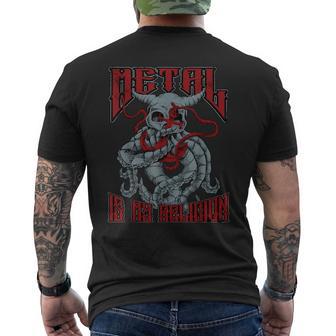 Metal Is My Religion Iintage Heavy Metal Camiseta Hombre Estampado Espalda - Regaloses