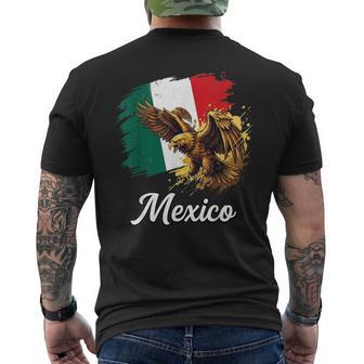Mexican Flag Eagle National Symbol Men's T-shirt Back Print - Thegiftio UK