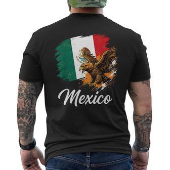 Mexico Golden Eagle National Flag Men's T-shirt Back Print - Thegiftio UK