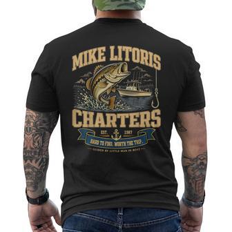 Mike Litoris Adult Humor Innuendo Joke Gag Men's T-shirt Back Print | Mazezy