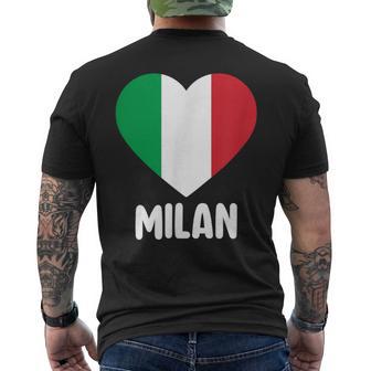 Milan Italia Bandera Italiana Italia Familia Italiano Camiseta Hombre Estampado Espalda - Regaloses