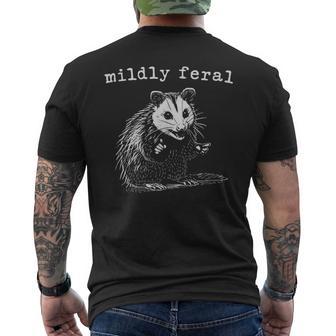 Mildly Feral Possum Men's T-shirt Back Print - Thegiftio UK