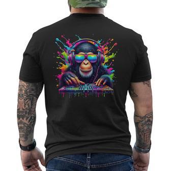 Mono Dj Neón Fiesta Rave Edm Festival Mono Camiseta Hombre Estampado Espalda - Regaloses