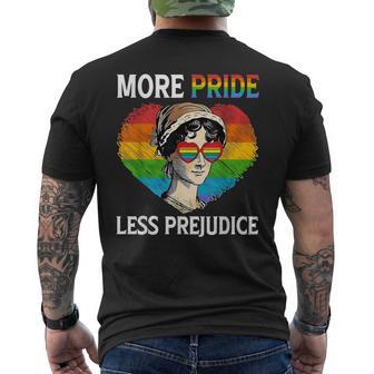 More Pride Less Prejudice Pride Month Lgbtq ゲイ レズビアン メンズTシャツ バックプリント - Kawaiitshirt