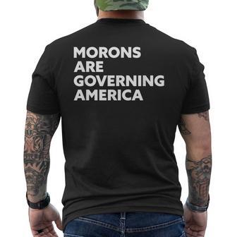 Morons Are Governing America メンズTシャツ バックプリント - Kawaiitshirt
