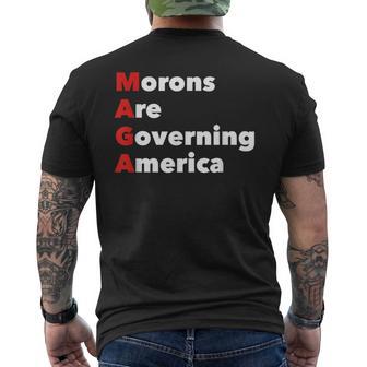 Morons Are Governing America Stop Racists Anti Trump Vance Men's T-shirt Back Print - Thegiftio UK