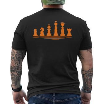 Motivo Para Jugador De Ajedrez Con Piezas De Ajedrez Camiseta Hombre Estampado Espalda - Regaloses