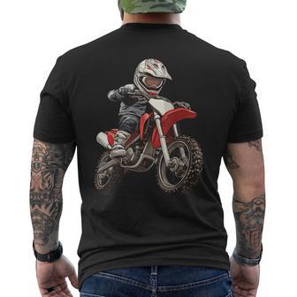 Motocross And Dirt Bike Men's T-shirt Back Print - Thegiftio