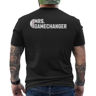 Mrs Gamechanger Baseball Scorekeeper Love Men's T-shirt Back Print - Monsterry