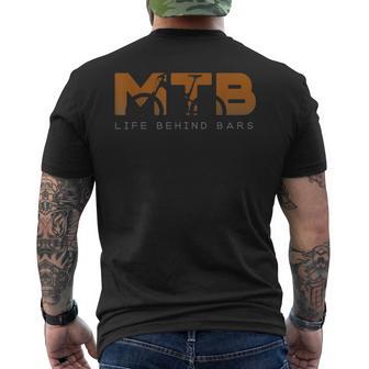 Mtb Life Behind Barsマウンテンバイクシャツ ヴィンテージmtbシャツ メンズTシャツ バックプリント - Kawaiitshirt