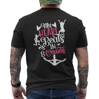 My Heart Beats 8カウント チアリーダー ダンサー チアリーディング メンズTシャツ バックプリント - Kawaiitshirt