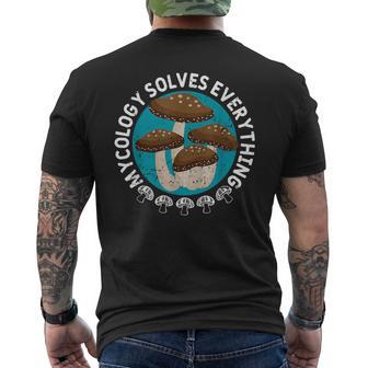 Mycologie Résout Toutêtements Esthétique Champignon T-shirt imprimé au dos - Cadeauxyz