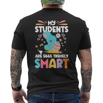 Mytudents Are Eggs Tremelymart イースターの日の先生 メンズTシャツ バックプリント - Kawaiitshirt