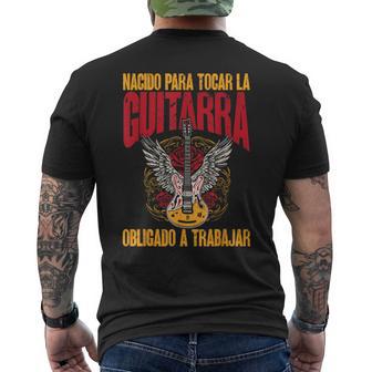 Nacido Para Tocar La Guitarra Guitarrista Música Músico Camiseta Hombre Estampado Espalda - Regaloses