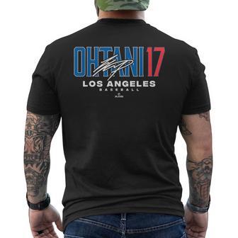 Name Number Cityhohei Ohtani 17 Los Angeles Baseball Mlbpa メンズTシャツ バックプリント - Kawaiitshirt